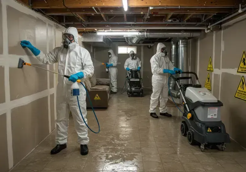 Basement Moisture Removal and Structural Drying process in East Syracuse, NY